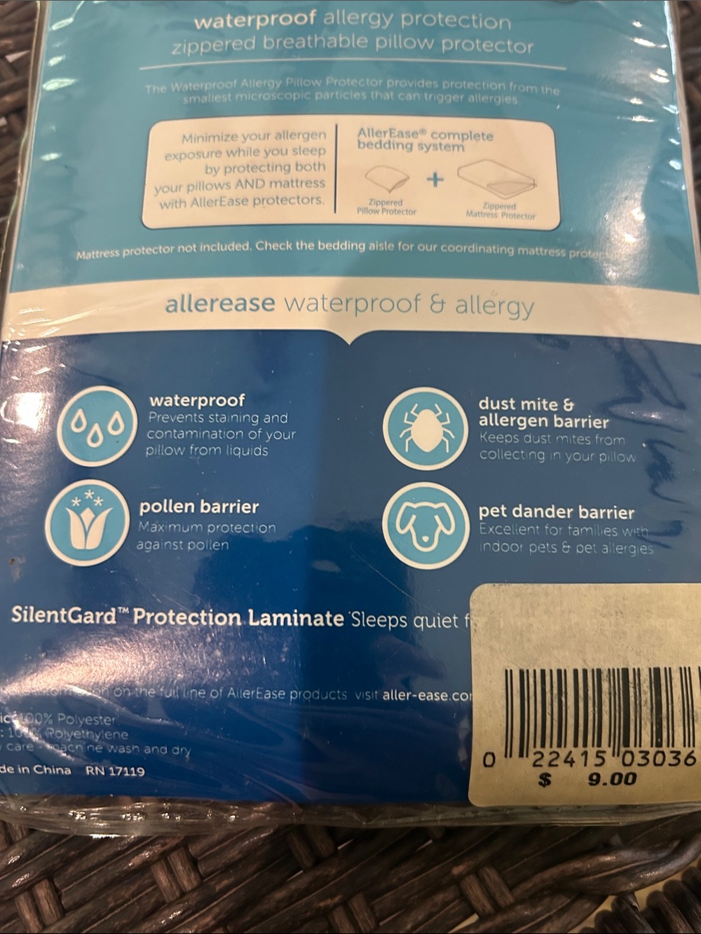 M215 Allerease Waterproof King Pillow Protector - White - Picture 3 of 6